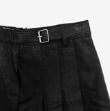 Razen Buckle Leather Skirt