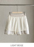Abeto Pleated Mini Skirt Pants (Belt Set))