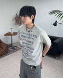 Turren Glitch Lettering Crop Short Sleeve Tee