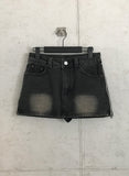 Side zipper mini skirt
