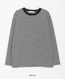 Myonde color matching stripe long sleeve tee