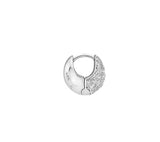Champagne Full Moon Silver (W) Luna Garden One-Touch Earrings S