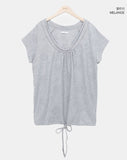 Shutin Big Dot Off-Shoulder Short Sleeve T-Shirt