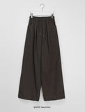 Banding Pin-Tuck Wide Pants