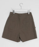 Yuuhi Roll-up Button Short Cotton Pants