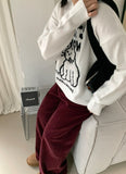 Vominde corduroy color wide pants