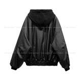Meto Leather Hood Flight Jacket