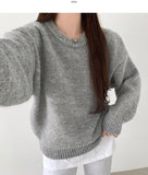 Pastel Pudding Color Wool Blend Basic Round Knit