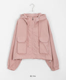 Pdon Pocket String Crop Hood Jumper