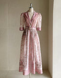 [Belt set] Ejuang Collar Puff Flare One Piece