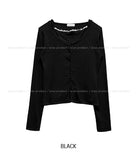 [Sleeveless + Cardigan Set] Moline Lace Layered Cardigan