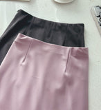 Lumie Banding Slit H-Line Long Skirt