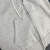 Brushed two-way hooded zip-up