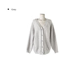Labong V-neck Button Long Knit Cardigan