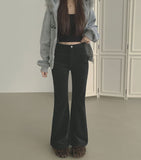 Velvet Corduroy Brushed Slim-Fit Bootcut Span Pants