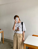 Deppu Bear Printing Short Sleeve Tee