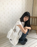 Happy Round Collar Puff Short Sleeve Mini One Piece