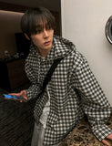 Hooded check shirt