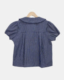 Puren Double-Button Short-Sleeve Blouse