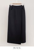 Chad Button Wrap Long Skirt