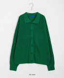 [unisex] Barum Hachi Collar Over Warmer Cardigan