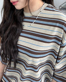 Tosen Pigment Stripe Short Sleeve T-Shirt