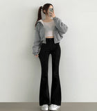 [Peach fuzz] Winter Long Length Span Long Boot Cut Cotton Pants