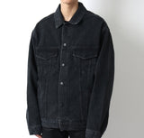 Oversize denim jacket Black