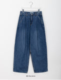 [unisex] Casim Pintuck Denim Wide Pants