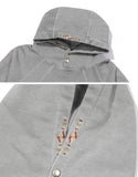 Indie Embroidered Snap Pigment Hoodie