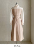 Serindy Collar Trench Color Matching One Piece