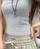 Para stripe halter sleeveless