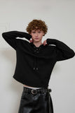 eyelet waffle hoodie