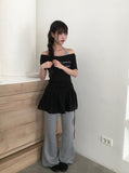 Rogu Frill Layered Mini Wrap Skirt