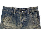 Newsy Washing Wide Denim Pants