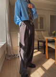 Summit Crease Pintuck Wide Slacks