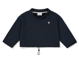 [AG.W] Wappen Stand Neck Crop Sweat Shirt