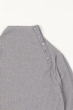 Nautic button-up ribbed top