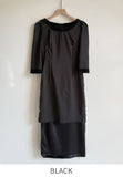 Livelle Notch Velvet Drape Long One Piece