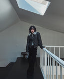 Kati Real Raccoon Fur Leather Jacket