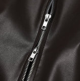 Paod crop cut leather jacket