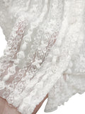 Lay See-through Embossed Lace Cardigan