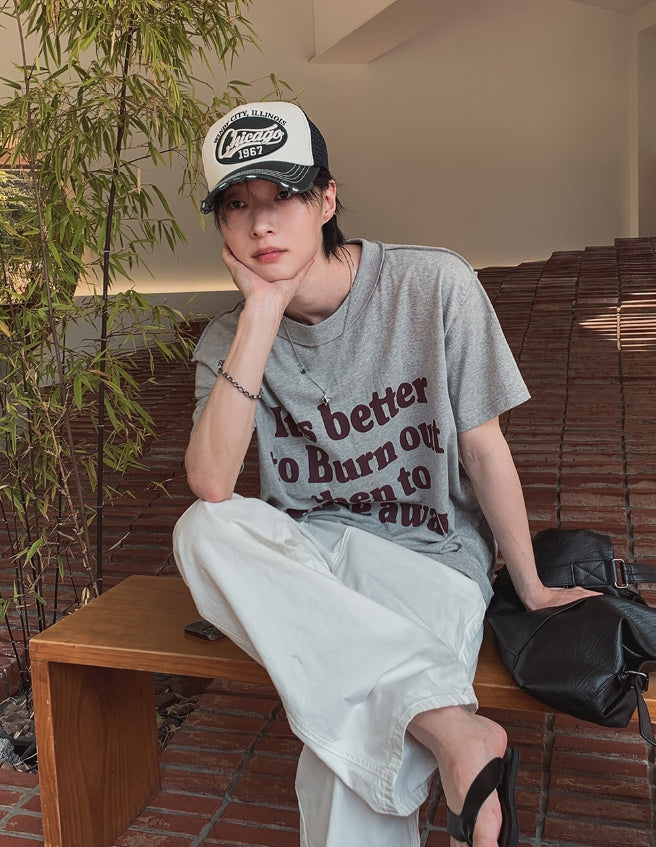 【2plan】Butter printing short sleeve t-shirt 2plan (ツープラン) - バタープリント半袖Tシャツ / Butter