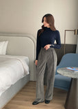 Reducey Button Ribbed Turtleneck Knit