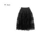 Pebble Tiered Frill Lace Tulle Long Skirt