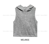 Bare Button Linen Hooded Sleeveless