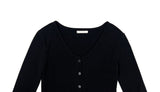 Muel Daily U-Neck Long Sleeve Slim Cardigan