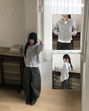 Homer Dot Raglan Two-Way Zipper Long Sleeve Hood Zip-Up