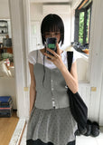 SIDE SHIRRING CAP SLEEVE T