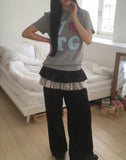 BTU Vintage Heart Check Patch Short Sleeve T-Shirt